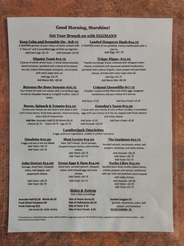 Egg Mann and Earl Menu image 2