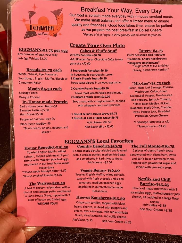 Egg Mann and Earl Menu image 3