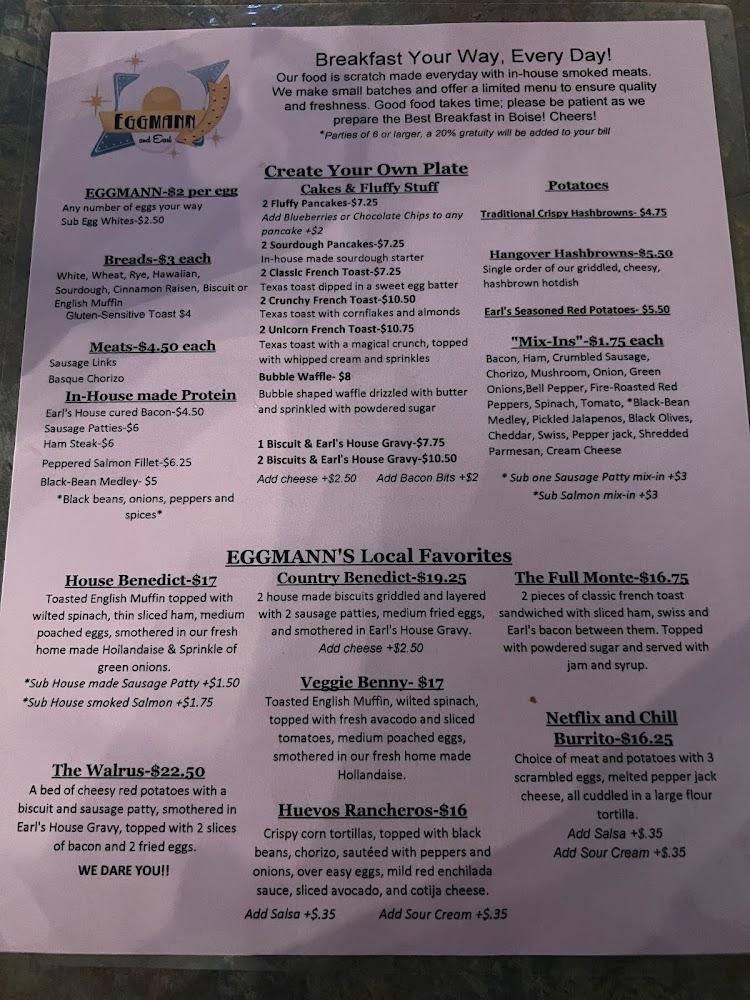 Egg Mann and Earl Menu image 4